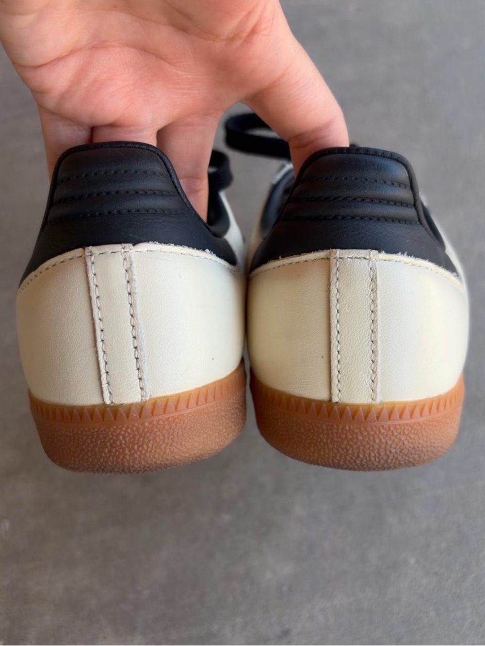 adidas Samba OG Sneakers in Cream, Black & Gum - Picture 6 of 7